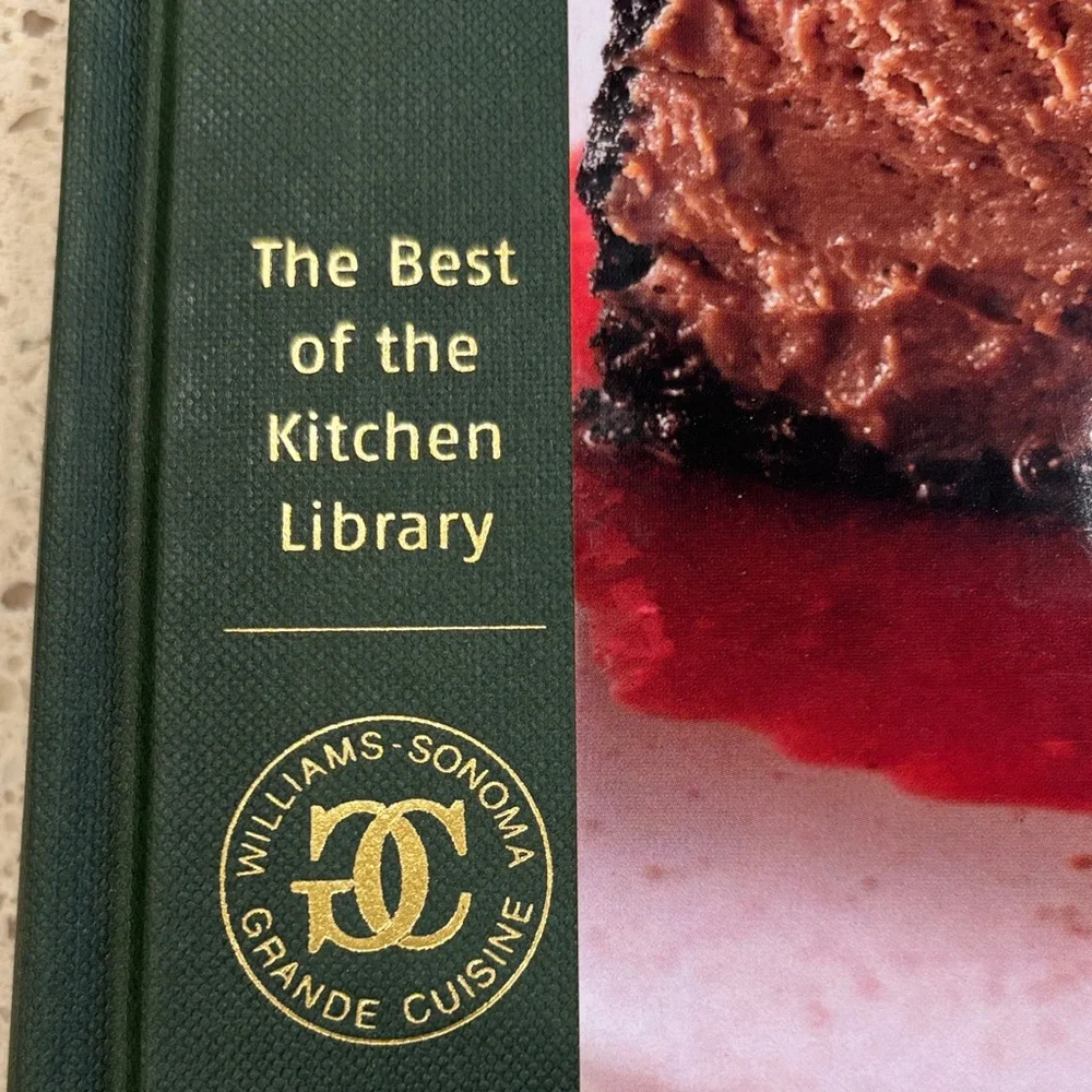 Williams Sonoma Desserts Cookbook with Rich Brown and Red Cover